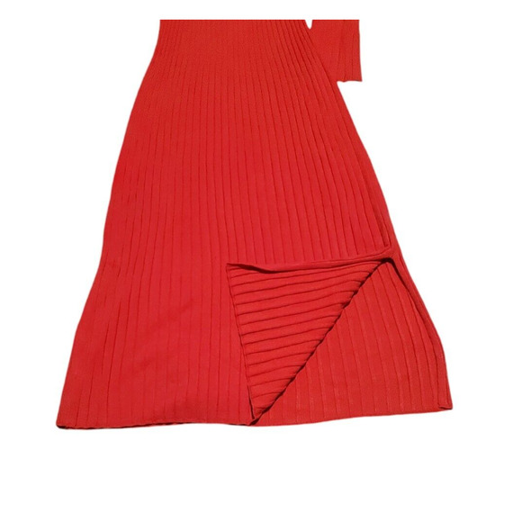 Free Assembly Ribbed Sweater Dress Long Sleeve Holiday Party Work Women Large - Picture 3 of 5